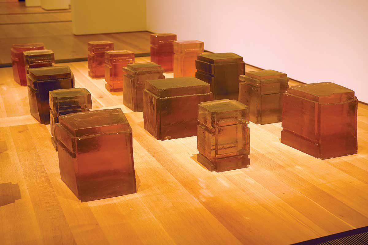 Rachel Whiteread’s “Untitled Twenty-Five Spaces.”